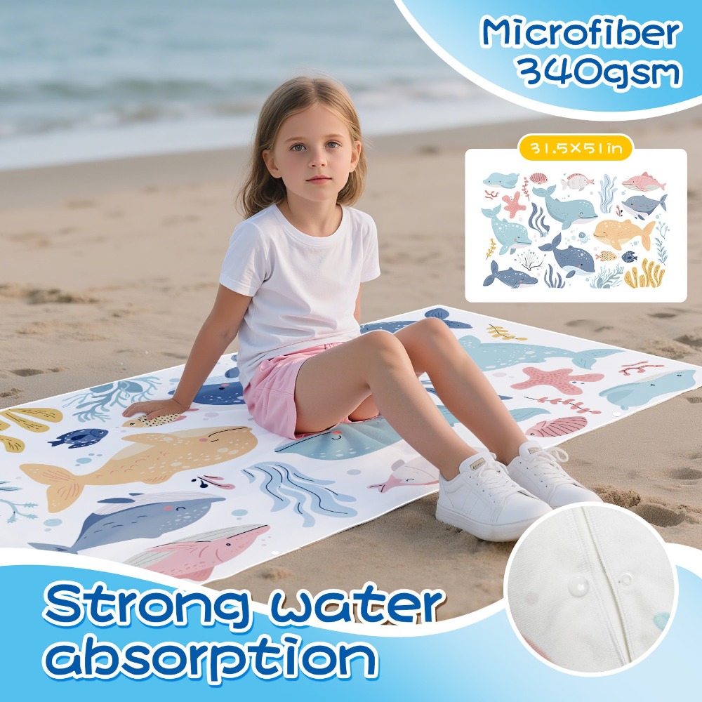 Strandlaken met cartoonpatroon - Yoga Mat recensie en prijs